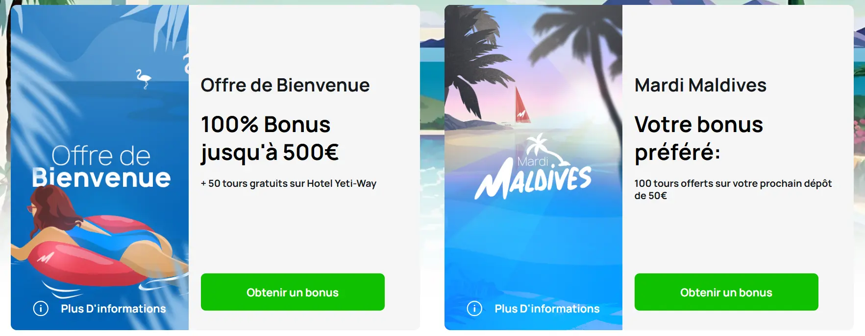 les meilleurs bonus dans Millionz